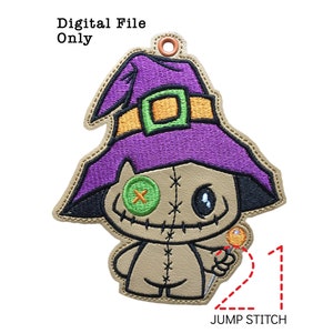 ITH Witch Poppet Ornament *DIGITAL FILE* In The Hoop Embroidery Design