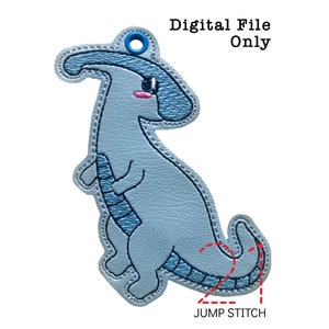 ITH Parasaurolophus Ornament *DIGITAL FILE* In The Hoop Embroidery Design