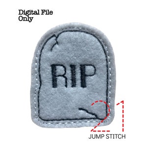 ITH Tombstone Finger Puppet * DIGITAAL BESTAND * 4x4 5x7 Machine Borduurwerk Ontwerp