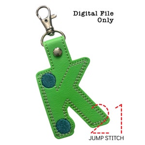 ITH Braille &quot;K&quot; Fob *DIGITAL FILE* In The Hoop Embroidery Design