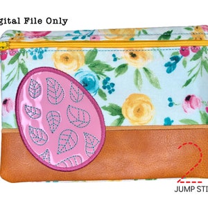 ITH Easter Egg 2 5x7 Zipper Bag * FILE DIGITALE * Nel design del ricamo del cerchio