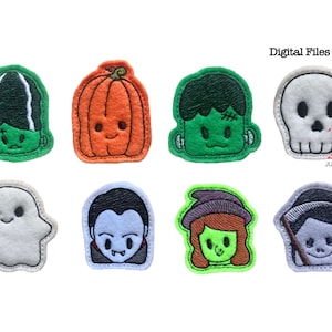 ITH Halloween Finger Puppets *DIGITAL FILE* 4x4 5x7 Machine Embroidery Design