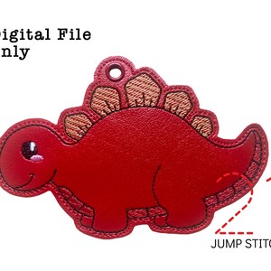 ITH Stegosaurus Ornament *DIGITAL FILE* In The Hoop Embroidery Design