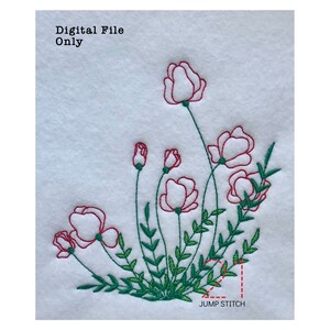Poppies 5x7 *DIGITAL FILE* Embroidery Design
