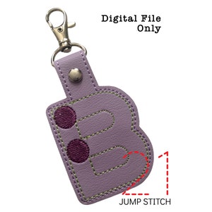 ITH Braille &quot;B&quot; Fob *DIGITAL FILE* In The Hoop Embroidery Design
