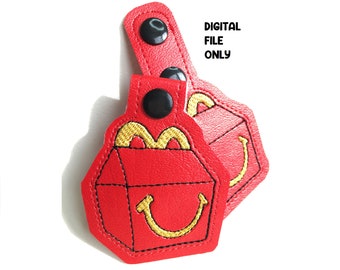 ITH Nostalgia Meal *DIGITAL FILE* In The Hoop  Key Fob Embroidery Design