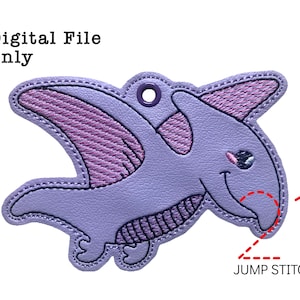 ITH Pterodactyl Ornament *DIGITAL FILE* In The Hoop Embroidery Design