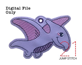ITH Pterodactyl Ornamento * FILE DIGITALE * Nel design del ricamo del cerchio
