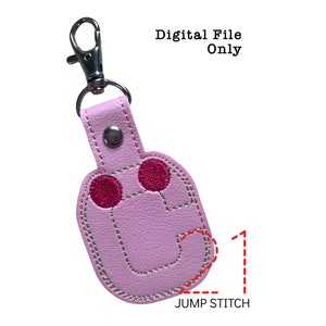 ITH Braille &quot;C&quot; Fob *DIGITAL FILE* In The Hoop Embroidery Design