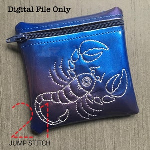 ITH Scorpion 4x4 Zipper Bag *DIGITAL FILE* In The Hoop Embroidery Design