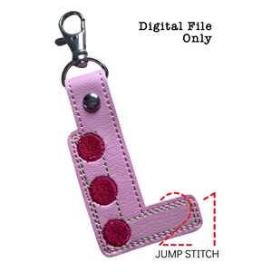ITH Braille &quot;L&quot; Fob *DIGITAL FILE* In The Hoop Embroidery Design