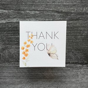 Jeu de 4 cartes | Merci | Cartes vierges | 100 % coton | Illustrations
