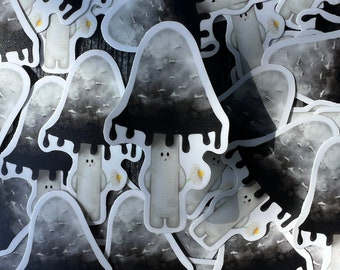 Adesivo in vinile · Adesivo fustellato · Fungo · Funghi