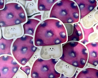 Adesivo in vinile · Adesivo fustellato · Fungo · Funghi