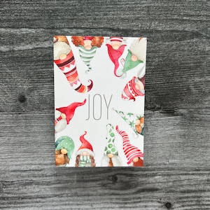 Juego de 6 tarjetas de felicitación con sobres / Tarjetas de felicitación en blanco / Tarjetas navideñas / Gnomos