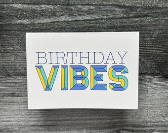 Vibrazioni di compleanno / Biglietto di auguri di buon compleanno / Invito