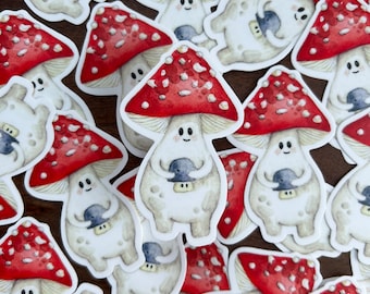 Adesivo in vinile · Adesivo fustellato · Fungo · Funghi