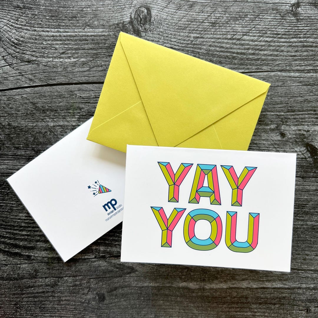 Celebration | Yay You Greeting Card | Congratulations - Etsy