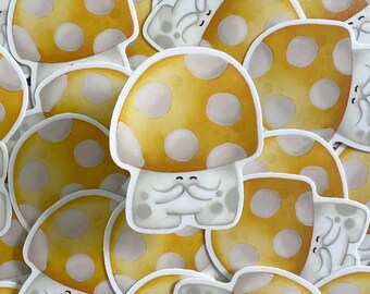 Adesivo in vinile · Adesivo fustellato · Fungo · Funghi