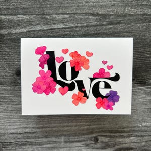 Amor / San Valentín / Acuarela / Tarjeta de felicitación