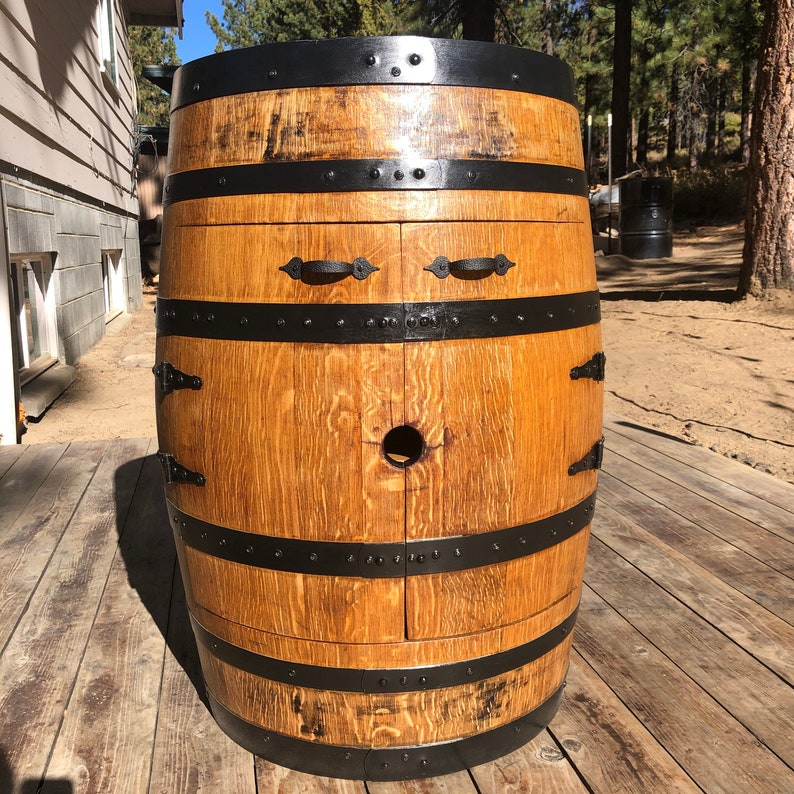 Handmade Wood Barrel Bar Etsy