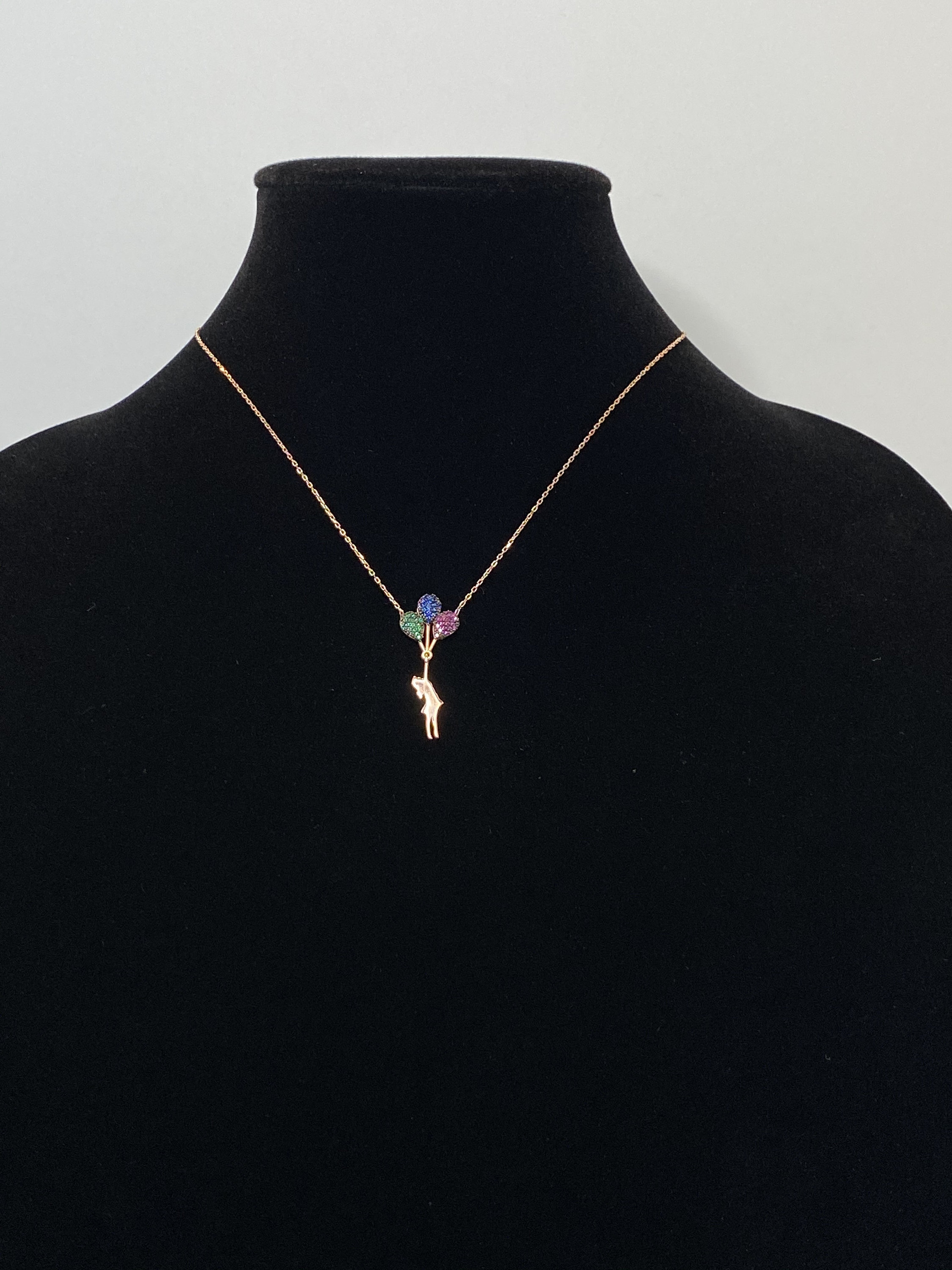 Dainty Charm Girl Necklace Girl Necklace with Colorful Stones Etsy