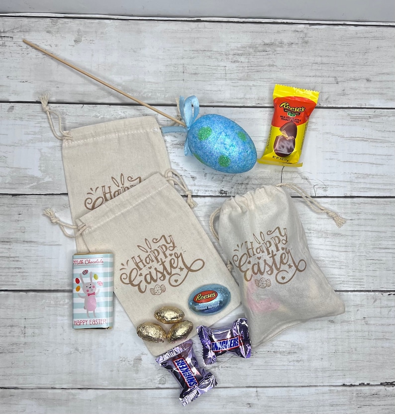 Mini Easter Goodie Bag / Easter Canvas Bag / Custom Easter Bag Etsy