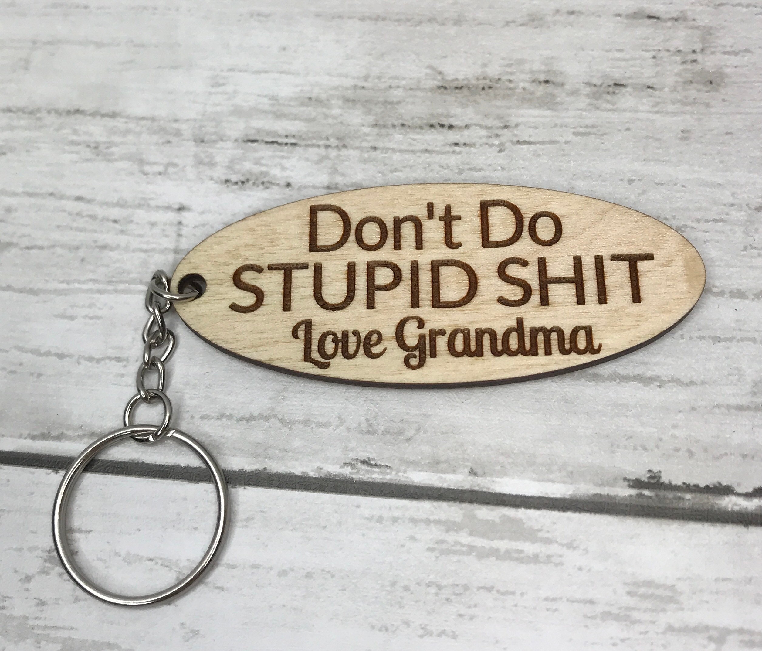 Dont Do Stupid Shit Love Auntie Keychain / Don't Do Etsy