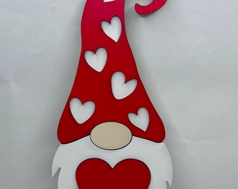 Valentine Gnome Decor / Valentine Gnome / Valentine Gnome Wall hanging / valentine gnome tiered tray decor