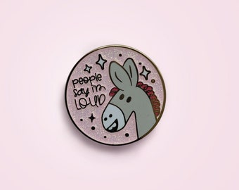 Donkey hard enamel pin