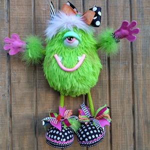 Halloween Monster, launisches Monster, Halloween Dekor, Monster Dekor, Monster Aufsätze, Kranz, Kranz Aufsatz