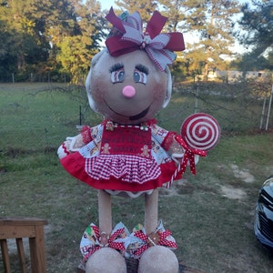 Gingerbread Doll, Christmas decor, decadent Christmas decor, designer Christmas decor!