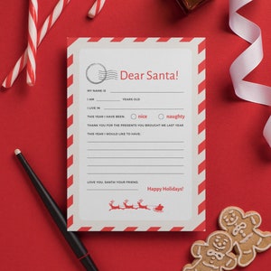 Carta ao Papai Noel / Para Imprimir / Natal / Crianças / Download Instantâneo