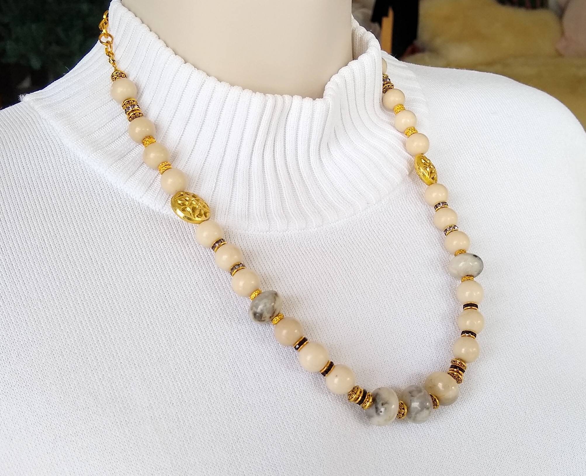Gold stone necklace designs with price deals