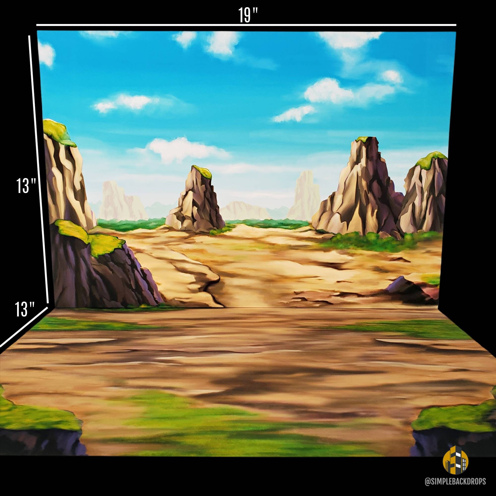 Cartoon Mountains Backdrop / Diorama size 13x19 for Action figures of 1 ...