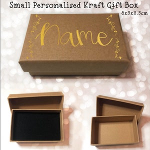 Small Personalised Kraft Gift Box