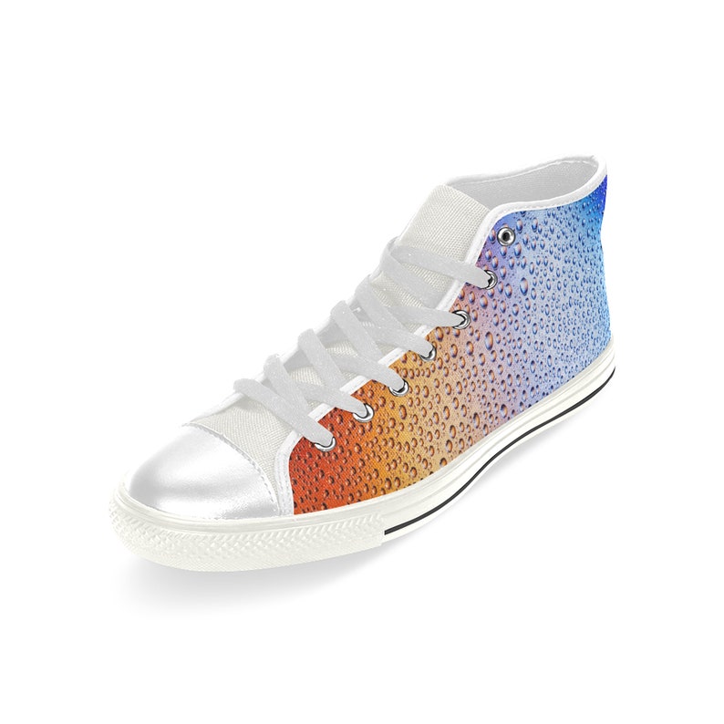 Water drops Streetwear Handcrafted Sneakers for Men Classic High Top Men Canvas Shoes Shoes for Men High Quality Shoes High Quality