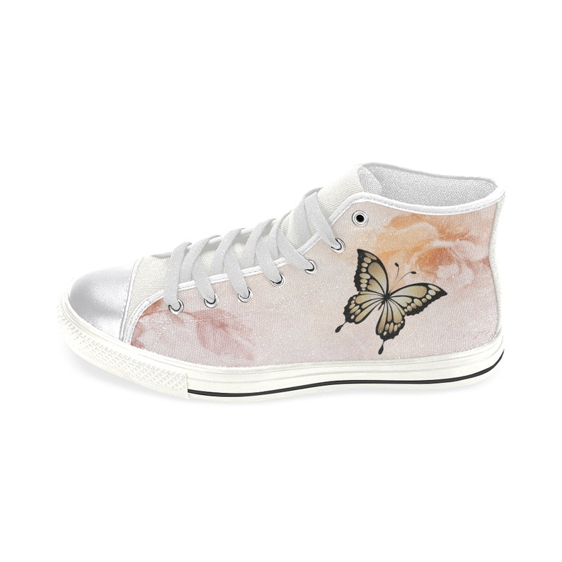 Shoes for Women High Quality Streetwear High Quality Shoes Boho Buterfly Handcrafted Sneakers for Women High Top Women Canvas Shoes