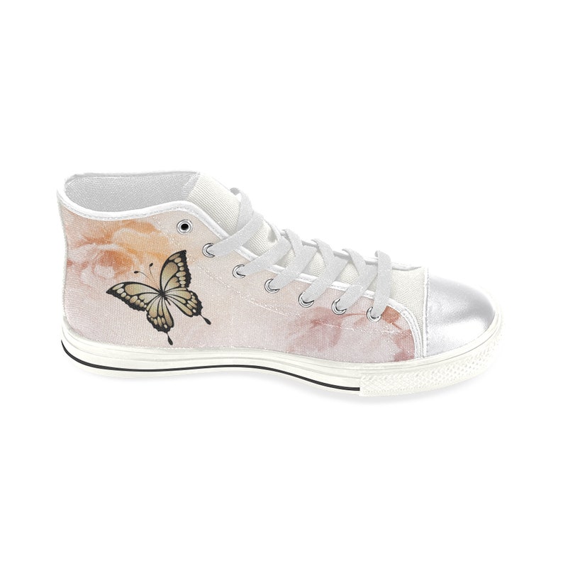 Shoes for Women High Quality Streetwear High Quality Shoes Boho Buterfly Handcrafted Sneakers for Women High Top Women Canvas Shoes