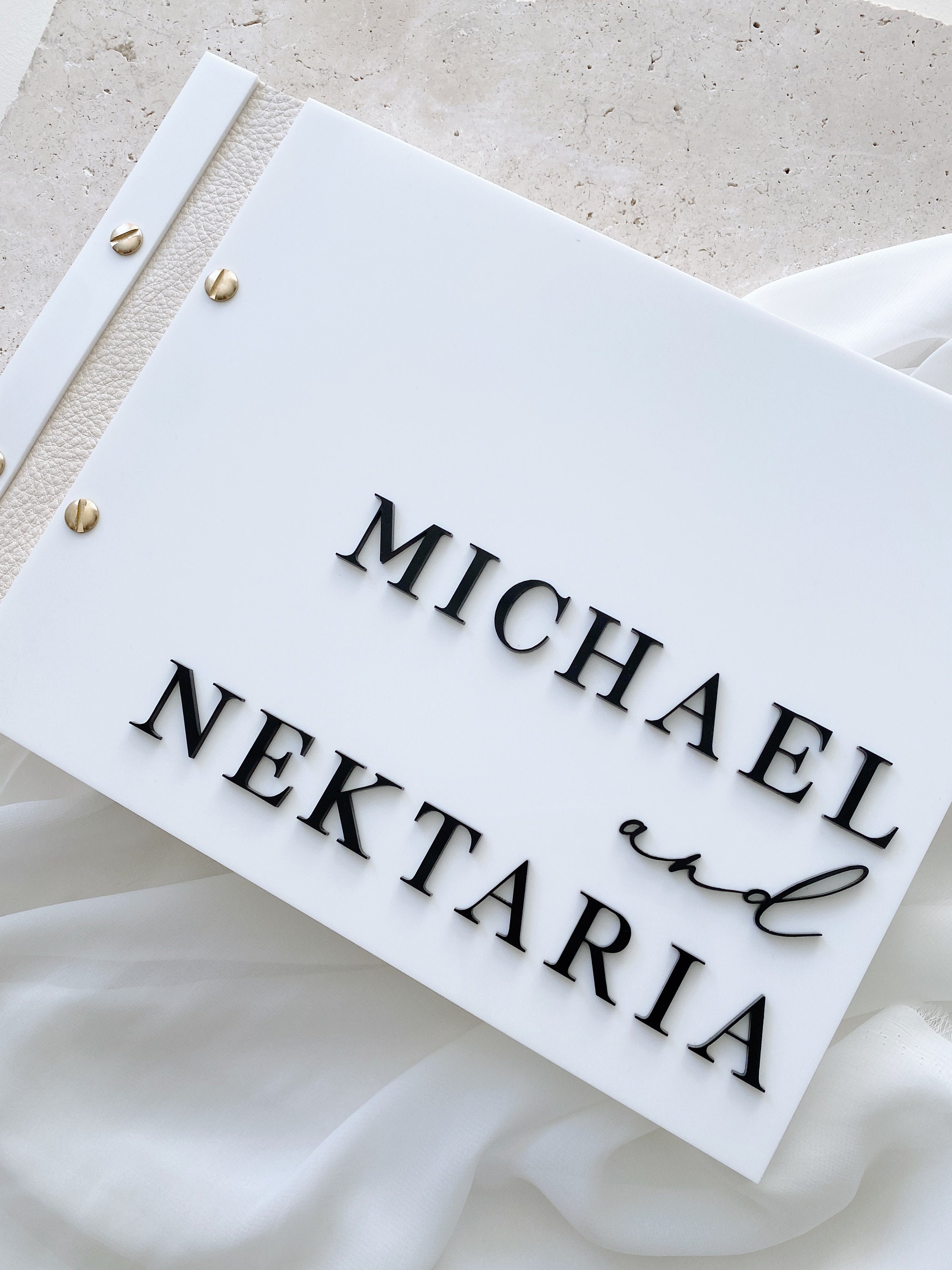 Acrylic Cover Guest Book Wedding Guest Book Guest Book Etsy