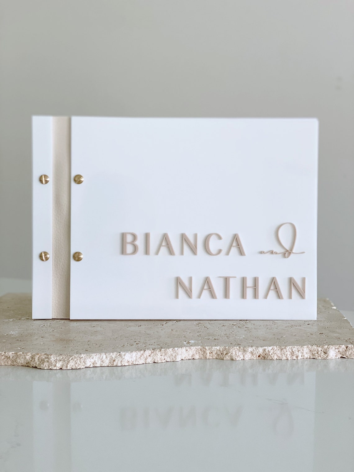 Acrylic Cover Guest Book Wedding Guest Book Guest Book Etsy