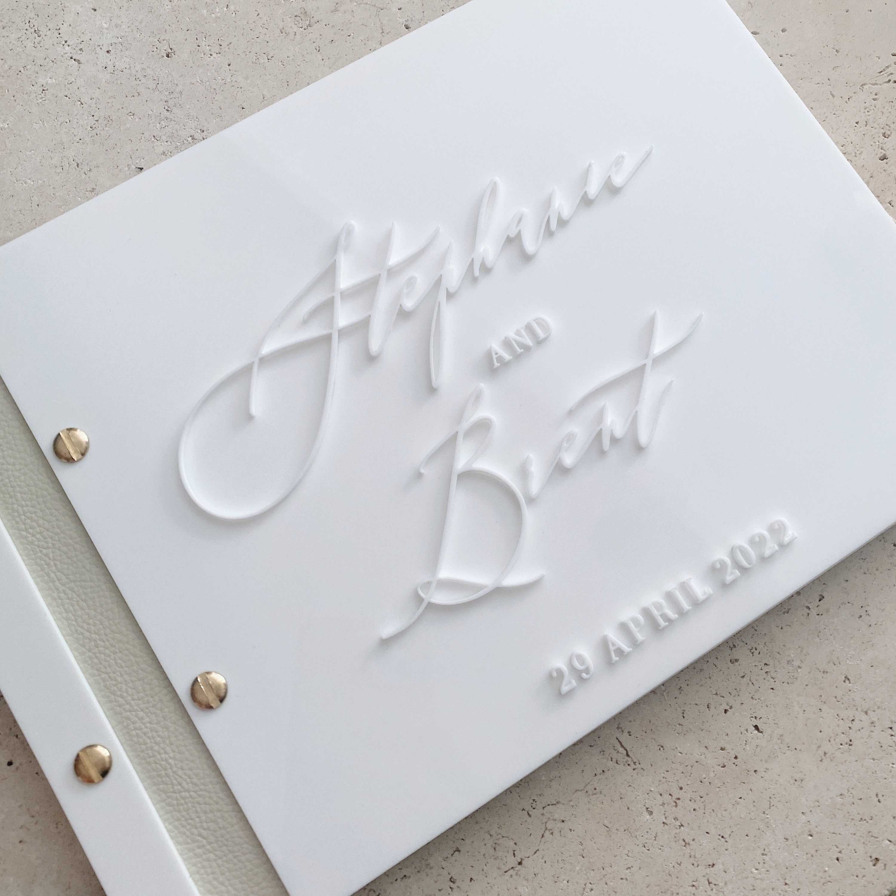 Acrylic Cover Guest Book Wedding Guest Book Guest Book Etsy Australia