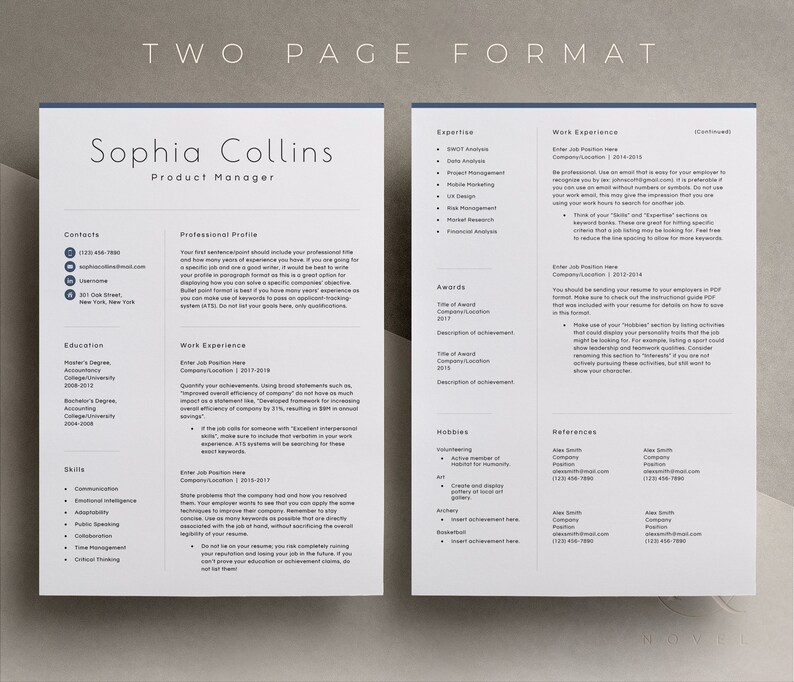 Mac Resume Mac Template Mac Cv 4 Page Resume Template Cover Letter And References Template For Ms Word Mac Printable Modern Resume Design Templates Templates Kromasol Com