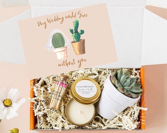 Bridesmaid Proposal Box, Will You Be My Bridesmaid, Maid of Honor, Matron of Honor, Succulent Gift Box, Proposal Gift, Personalized Message