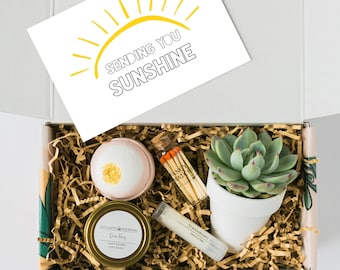 CARE PACKAGE - gift box for women - thinking of you care package - gift box for friend - gift basket - Box of sunshine