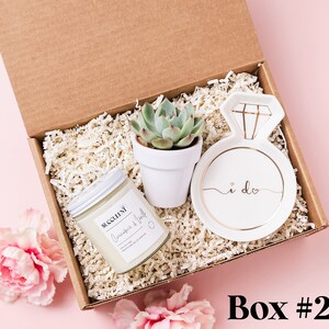 Engagement Gift Box - Congrats on your Engagement - Bride Spa Box Set - Couple Gift - Candle Gift for Bride - All Natural Gift Box