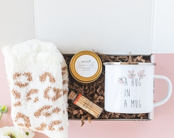 Thank You Gift Box- Thinking of You - Self Care Kit - Cozy Gift Basket - Relaxation Gifts for Women -Take Care - Get Well Soon- Hug in a Mug