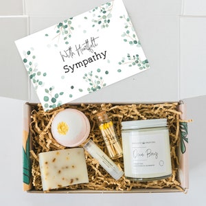 Memorial Gift Box - With Heartfelt Sympathy - Care Package - Sorry for your Loss - Self Care Spa Kit - candle gift set - Spa gift box
