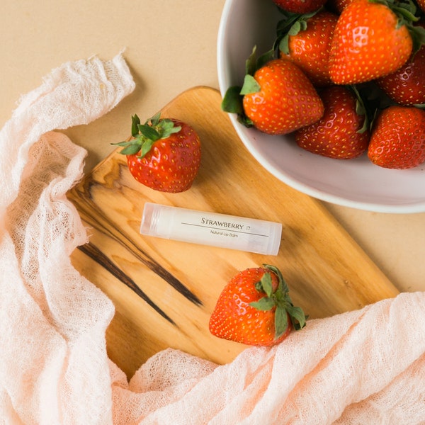 Natural Strawberry Lip balm - Add On - Build your Box