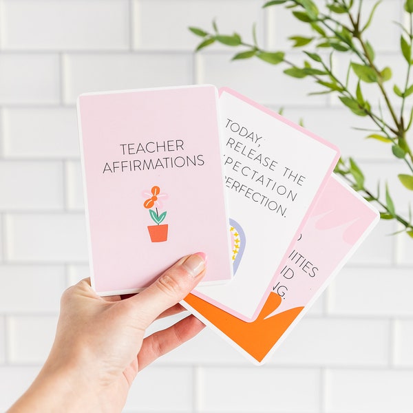 Teacher Affirmation Cards, Gift Ideas for Teachers, Teacher Appreciation Gifts, Appreciation Week Gift Ideas, Teacher Daily Affirmation